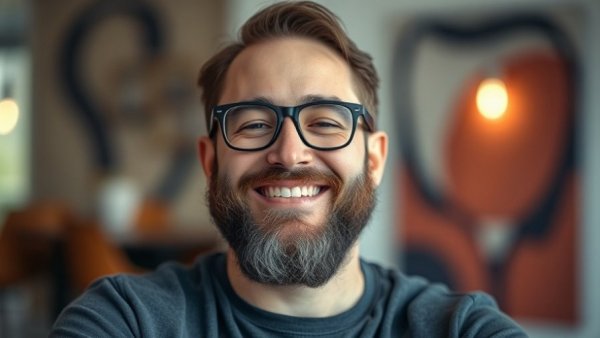 MLex Energy and Climate Correspondent, bearded man smiling softly, indoors.