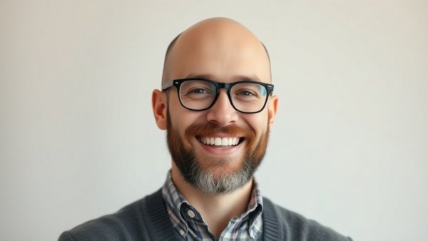 Professional man smiling, showcasing how companies do things.