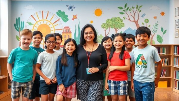 Eco-friendly library project in Faridabad school with students and teacher.