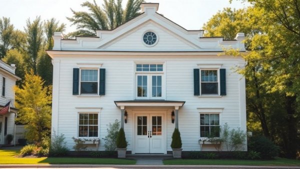 Charming white building with logo and greenery, symbolizing social entrepreneurship.