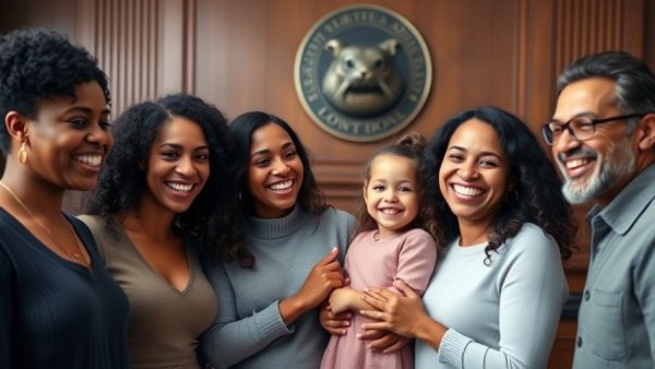 Deputy adopts child she was sent to protect during touching courtroom ceremony.