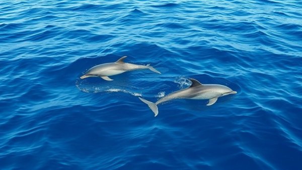 Dolphins swimming in the Bay of Biscay, illustrating fishing ban.