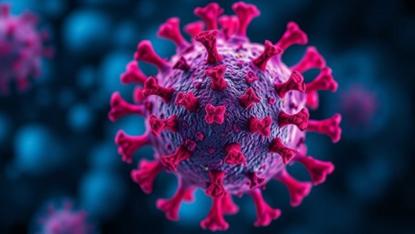 3D Nipah virus depiction highlighting impact on business.