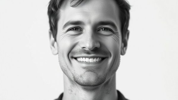 Portrait of a man smiling for Hard Fork tech news show.