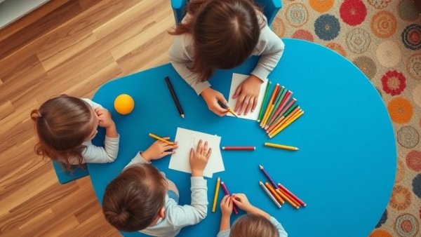 San Francisco free childcare initiative: children and caregiver engaging in creative activities.