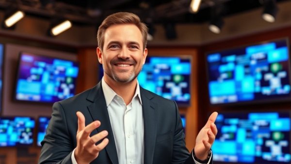 Tech journalist presenting, discussing listening to consumers in tech journalism.