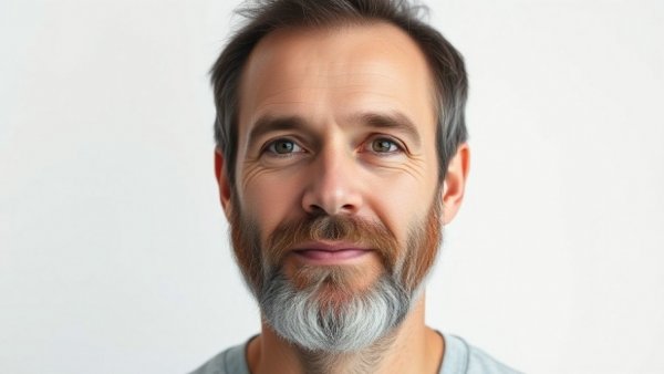 Portrait of a bearded man posing, related to Adam Roberts foreign editor.