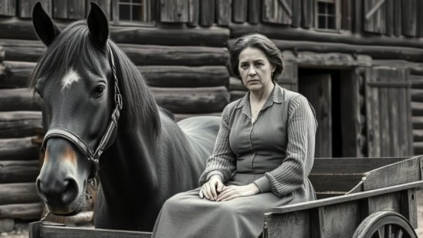 Stagecoach Mary Fields with horse and cart.