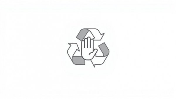 Abstract insulation panel recycling symbol in minimalist design