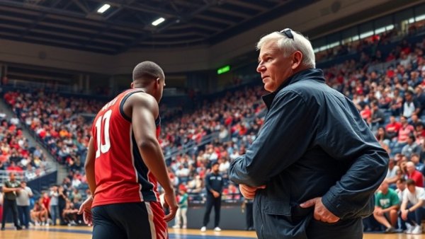 Dynamic sports event scene with athlete and enthusiastic crowd, positive business news.