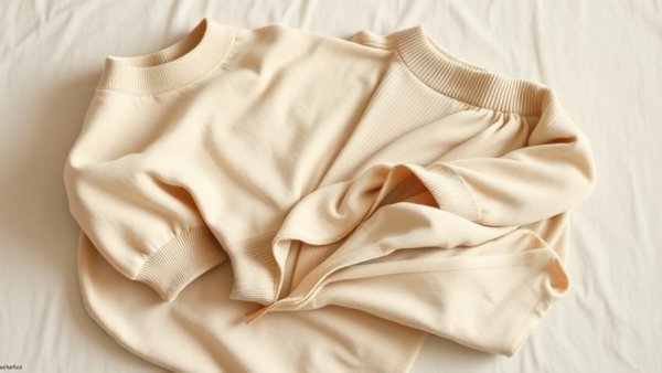 Minimalist beige loungewear set highlighting texture and comfort.
