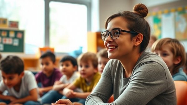 Teachers inspire children through creativity in a vibrant classroom.