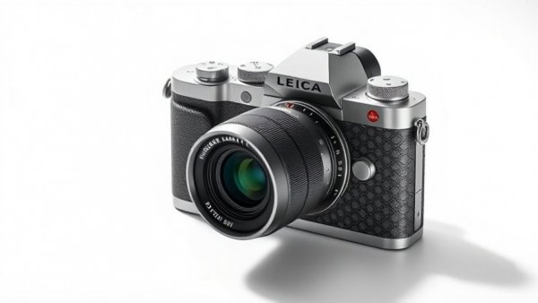 Sleek luxury camera design by Leica, highlighting philanthropy in luxury products.