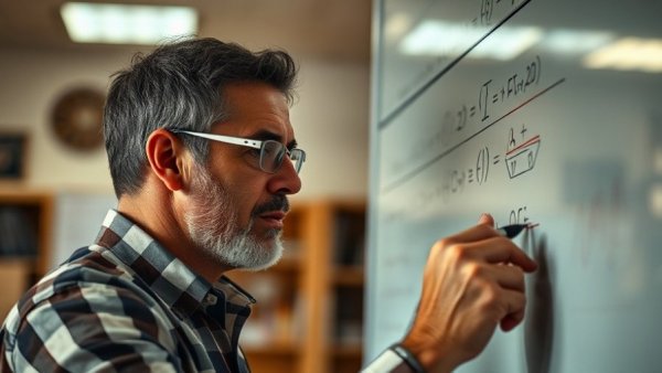 Climate Reality Check in Movies depicted with a thoughtful man writing equations.