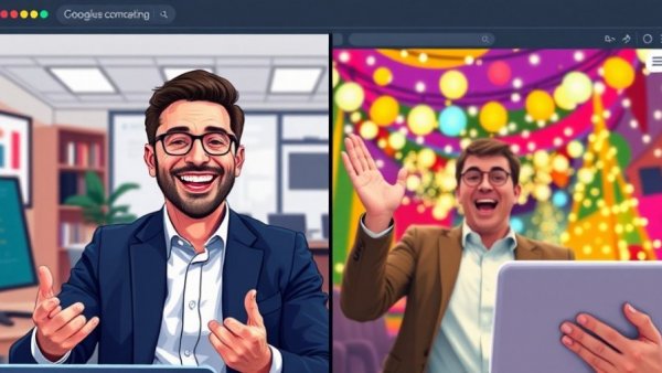 Project For Awesome fundraising success with two smiling men in a digital interface.