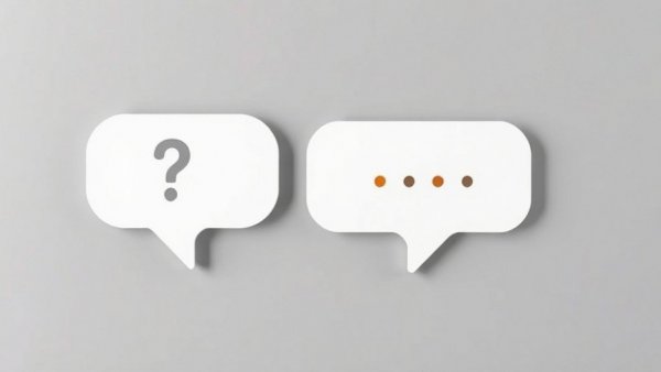 Speech bubbles with question mark and ellipses, symbolizing leadership during uncertainty.