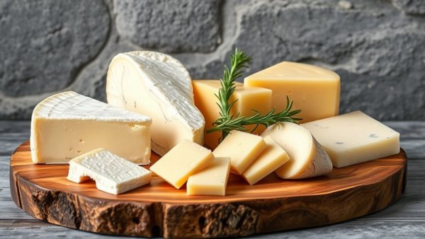 Dentist-approved foods like cheese that fight cavities on a rustic board.