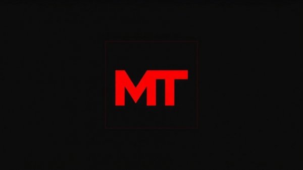 MT logo on dark background, sleek design.