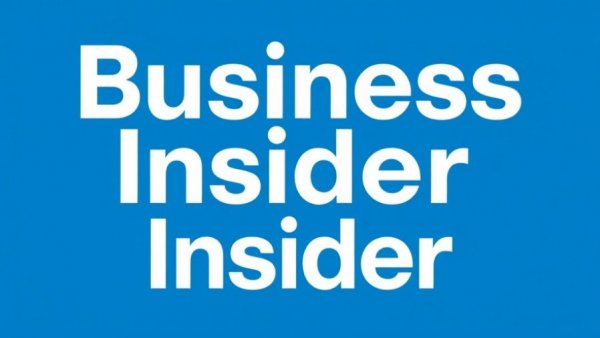 Static Business Insider logo on blue background.