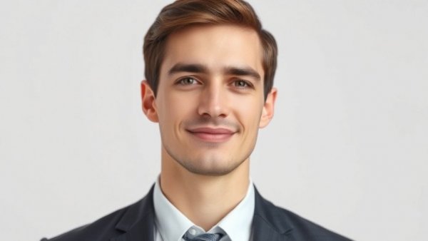 Professional headshot of a young man in a black sweater.