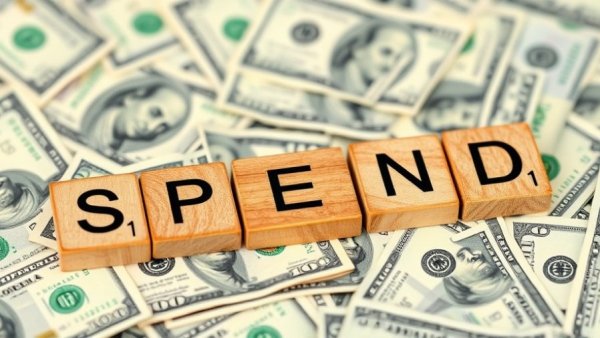 Maximize financial efficiency with 'SPEND' tiles on dollar bills.