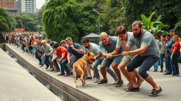 Courageous rescue operation during dog rescue in Kazakhstan.