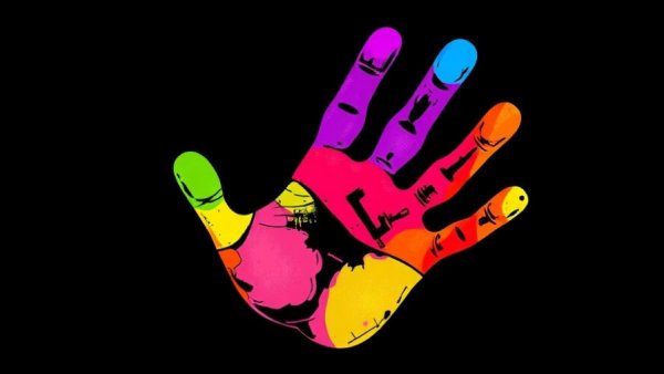 Freewill astrology vibrant handprint logo