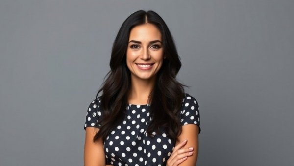Portrait of a smiling woman in a polka dot top. Annie Yu Influence and Lobbying Editor.