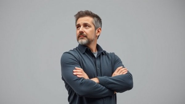 Reflective middle-aged man contemplating life lessons.