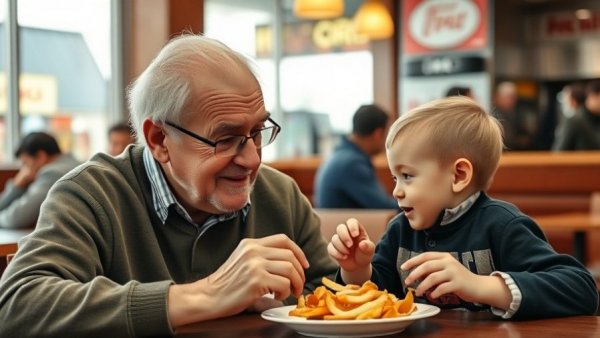 Kindness in the community depicted through a shared meal.