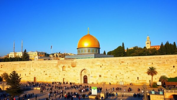 Panoramic view of Jerusalem with Dome of the Rock, Israel.