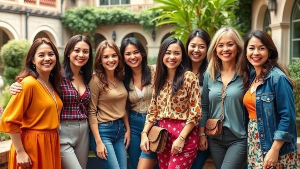 StrikeForce Giving Impact: joyful women in colorful attire outdoors.