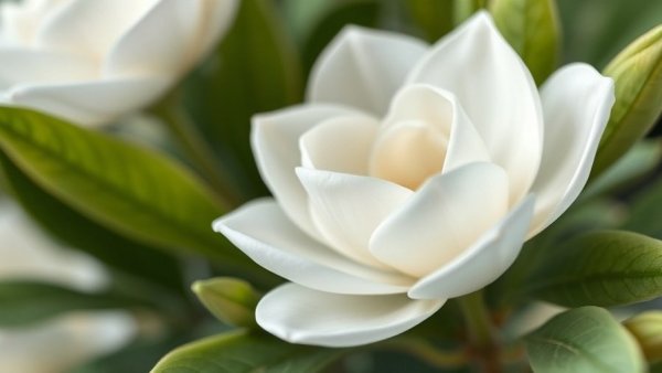 Abstract white flower painting depicting positive business growth.