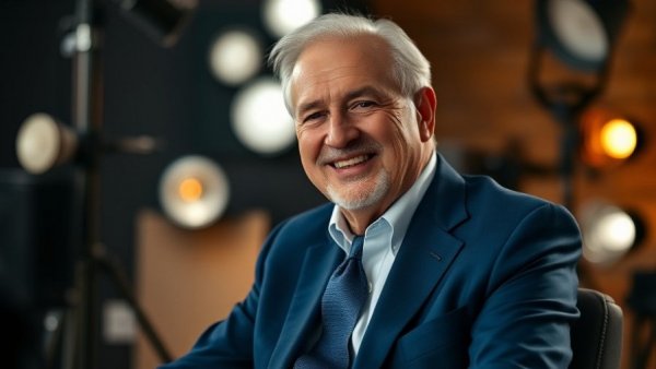 Orion Samuelson in studio, reflecting on agricultural journalism legacy.