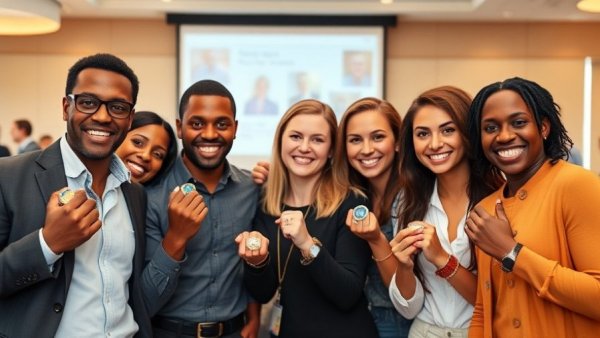 Community Foundation of Broward Luncheon attendees display championship rings.