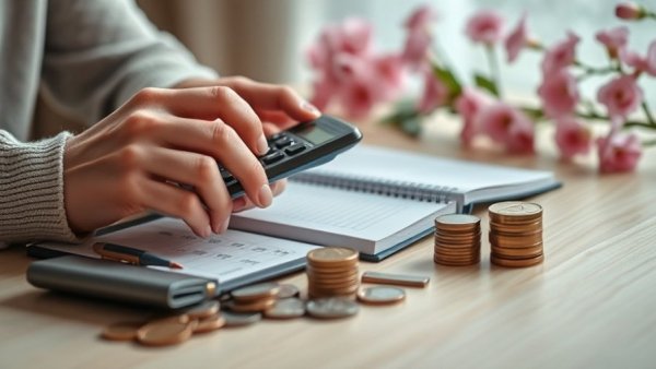 Finance calculation with coins, representing Manchester homelessness solutions