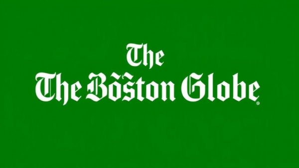 Boston Globe logo on green background.