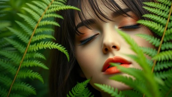 A serene young woman benefits from mindfulness in nature.