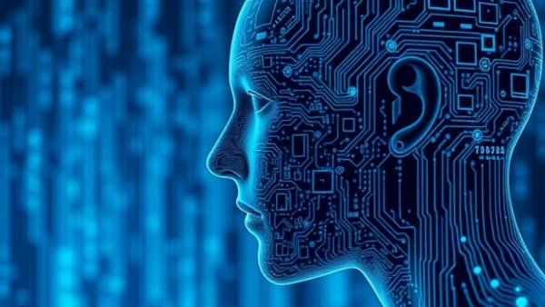 AI-generated finance podcast concept with digital human.