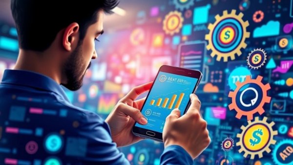 Digital illustration of token incentives in Web3 applications with vibrant symbols.