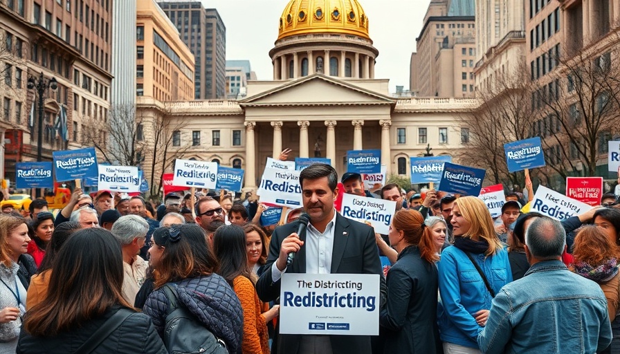 Impact of Congressional Redistricting rally in front of government building