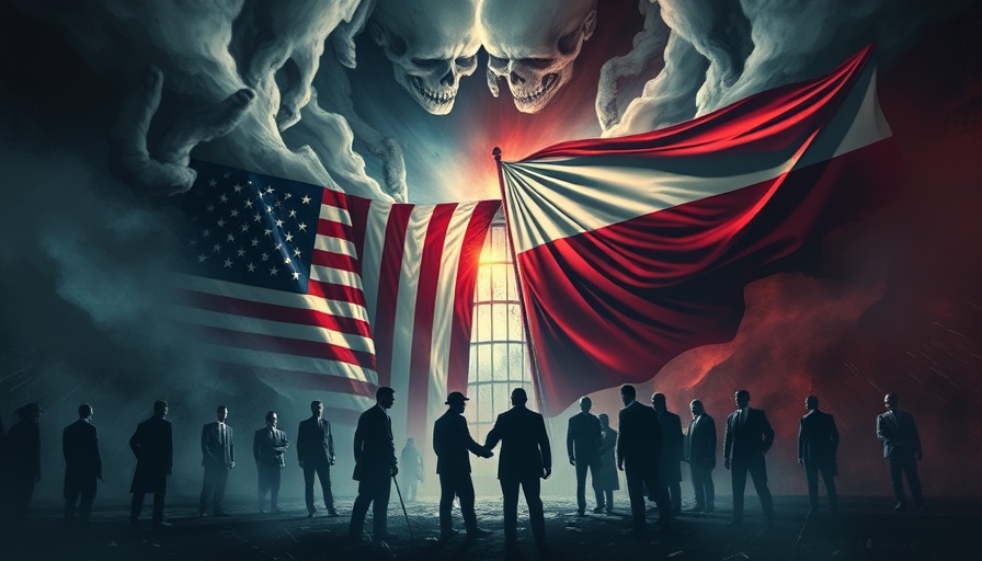 Conceptual illustration of U.S. retaliation over Russia ties, geopolitical tension.