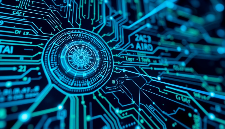 Futuristic digital interface depicting AI cybersecurity tools