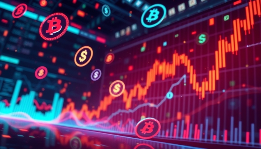 Abstract concept of tokenized stocks with digital finance elements.