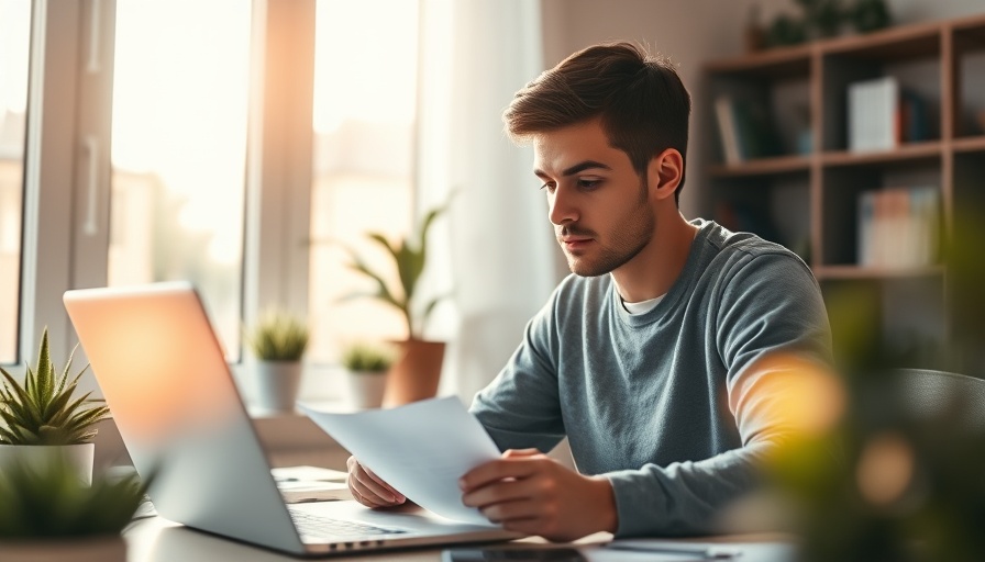 Contemplative young adult reviewing paperwork on student loan repayment changes.