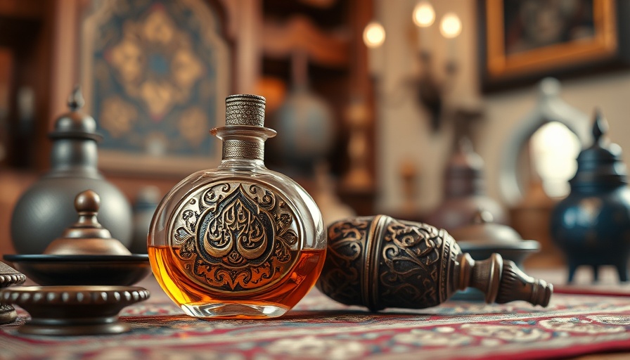 Art of Arabian Oud displayed on a wooden table.