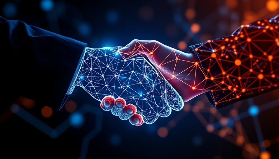 Digital handshake symbolizing IoT Cellular Connectivity Partnership.