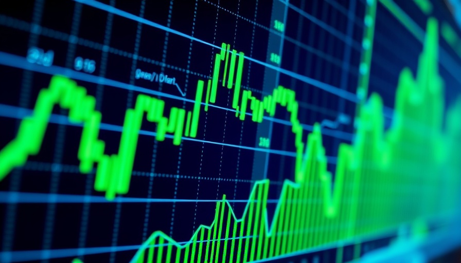 Digital stock market graph showing upward trend, futures rise.