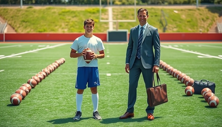 Athlete and executive on field representing NFL draft strategies for recruitment