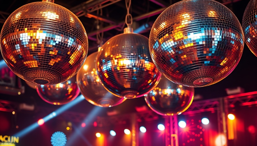 Glistening disco balls in a club, symbolizing CEOs as new rockstars.